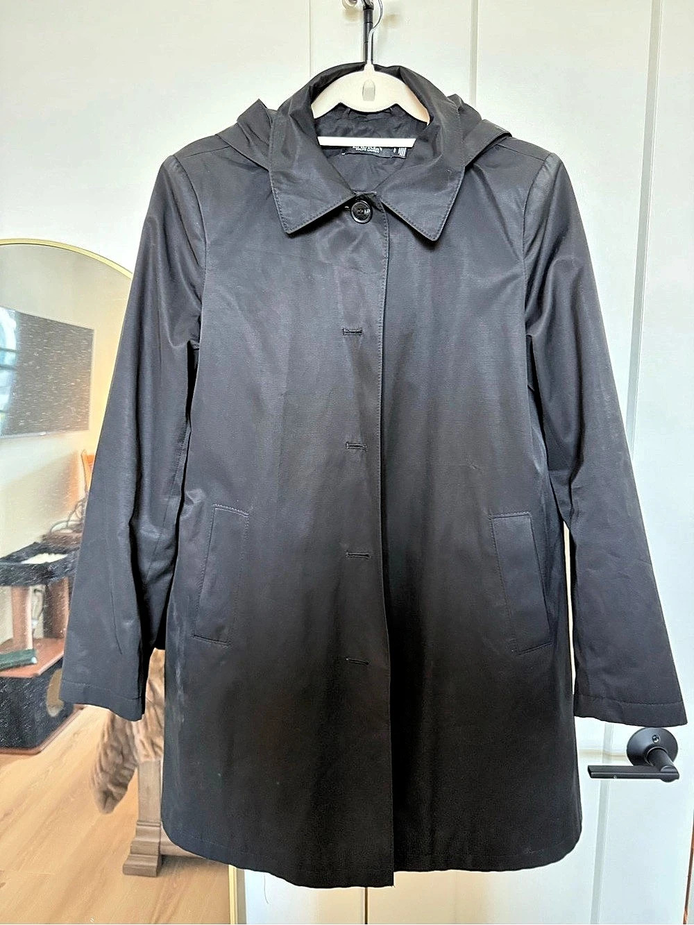 Ralph Lauren Women's Black Hooded Raincoat